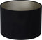 Light & Living Cilinder Lampenkap Velours - Zwart - Ø30x21cm - voor Tafellampen, Hanglampen