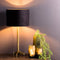 Light & Living Cilinder Lampenkap Velours - Zwart - Ø30x21cm - voor Tafellampen, Hanglampen