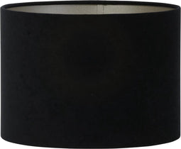 Light & Living Cilinder Lampenkap Velours - Zwart - Ø35x25cm - voor Tafellampen, Staande lamp, Hanglampen