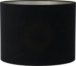 Light & Living Cilinder Lampenkap Velours - Zwart - Ø40x30cm - voor Tafellampen, Staande lamp, Hanglampen