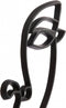 Light & Living Deco Beeld Face - Metaal - Zwart - 26 x 51 x 8 cm (BxHxD)