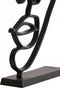 Light & Living Deco Beeld Face - Metaal - Zwart - 26 x 51 x 8 cm (BxHxD)