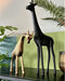 Light & Living - Deco Beeld Giraffe Zwart - Metaal Zwart - 46x21x7cm (hxbxd)