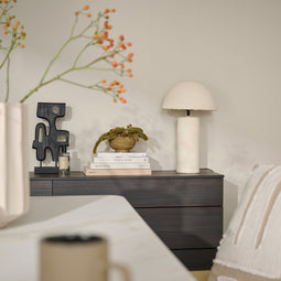 Light & Living Deco Beeld Sala - Hout - Zwart - 20 x 39 x 10 cm (BxHxD)