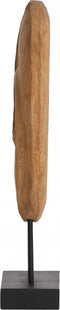 Light & Living Deco Beeld Zorati - Hout - Naturel - 24x47x9 cm (BxHxD) - Abstract Beeld - Woonexpress