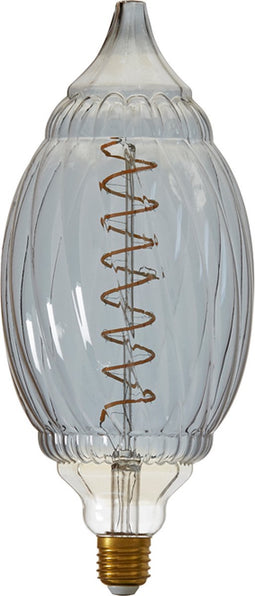 Light & Living Deco LED globe Ø12x28 cm BAROQUE 4W smoke E27 dimbaar