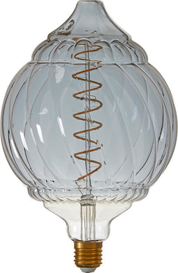 Light & Living Deco LED globe Ø16x25 cm BAROQUE 4W smoke E27 dimbaar
