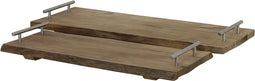 Light&living Dienblad S/2 48x21x3,5+58x24x3,5 cm RAUZAN bruin