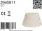 Light & Living Drum Lampenkap Livigno - Eiwit - 40x30x22cm - voor Tafellampen, Staande lamp