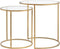 Light & Living Duarte Ronde Bijzettafel - Antiek Goud - Set/2 - Ø40x45 + Ø50x52 cm