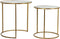 Light & Living Duarte Ronde Bijzettafel - Antiek Goud - Set/2 - Ø40x45 + Ø50x52 cm