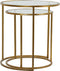 Light & Living Duarte Ronde Bijzettafel - Antiek Goud - Set/2 - Ø40x45 + Ø50x52 cm
