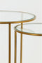 Light & Living Duarte Ronde Bijzettafel - Antiek Goud - Set/2 - Ø40x45 + Ø50x52 cm