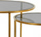 Light & Living Duarte Ronde Bijzettafel - Antiek Goud/Smoke glas - Set/2 - Ø40x45 + Ø50x52 cm