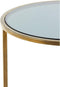 Light & Living Duarte Ronde Bijzettafel - Antiek Goud/Smoke glas - Set/2 - Ø40x45 + Ø50x52 cm