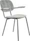 Light&living Eetkamerstoel 58x58x82 cm EMMA velvet grijs-donker grijs