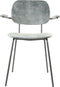 Light&living Eetkamerstoel 58x58x82 cm EMMA velvet grijs-donker grijs
