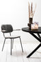 Light&living Eetkamerstoel 58x58x82 cm EMMA velvet grijs-donker grijs