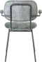Light&living Eetkamerstoel 58x58x82 cm EMMA velvet grijs-donker grijs