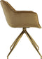 Light & Living Eetkamerstoel 61x53,5x77 cm JAIMY velvet karamel+goud
