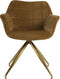 Light & Living Eetkamerstoel 61x53,5x77 cm JAIMY velvet karamel+goud