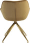 Light & Living Eetkamerstoel 61x53,5x77 cm JAIMY velvet karamel+goud
