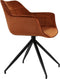 Light & Living Eetkamerstoel 61x53,5x77 cm JAIMY velvet terra+zwart