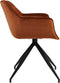 Light & Living Eetkamerstoel 61x53,5x77 cm JAIMY velvet terra+zwart