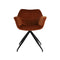 Light & Living Eetkamerstoel 61x53,5x77 cm JAIMY velvet terra+zwart