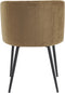 Light & Living Eetkamerstoel - 'Elyna' Velvet, kleur Bruin