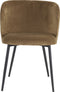 Light & Living Eetkamerstoel - 'Elyna' Velvet, kleur Bruin