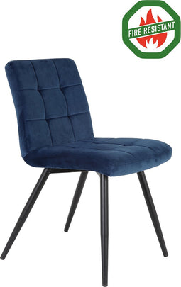 Light & Living - Eetkamerstoel OLIVE FR - 50.5x44.5x82cm - Blauw