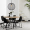 Light & Living Eettafel Magnifera - Hout/Zwart - Ø140cm - Modern,Landelijk