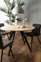 Light & Living Eettafel Magnifera - Hout/Zwart - Ø140cm - Modern,Landelijk