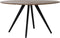 Light & Living Eettafel Mimoso - Hout/Zwart - Ø140cm - Modern,Luxe