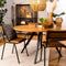 Light & Living Eettafel Mimoso - Hout/Zwart - Ø140cm - Modern,Luxe