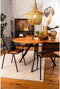 Light & Living Eettafel Mimoso - Hout/Zwart - Ø140cm - Modern,Luxe