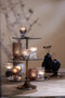 Light&living Etagere 3 laags Ø35x43 cm DANULA ruw ant. brons+bruin glas