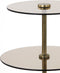 Light&living Etagere 3 laags Ø35x43 cm DANULA ruw ant. brons+bruin glas