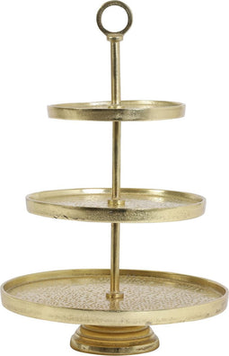 Light & Living Etagère Lutek - Goud - 3 Laags