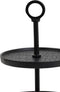 Light & Living Etagère Lutek - Zwart - 2 Laags - Modern,Luxe - Kerst cadeau - Kerst cadeautjes - Cadeau vrouw - Cadeau man - Cadeau voor haar - Cadeau voor hem - Kerstcadeau - Kerst kado - Kado man - Kado vrouw