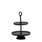 Light & Living Etagère Lutek - Zwart - 2 Laags - Modern,Luxe - Kerst cadeau - Kerst cadeautjes - Cadeau vrouw - Cadeau man - Cadeau voor haar - Cadeau voor hem - Kerstcadeau - Kerst kado - Kado man - Kado vrouw