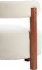 Light & Living Fauteuil Ferentino - Acaciahout en Bouclé - Crème
