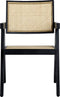 Light & Living Fauteuil 'Morazan' Hout en rotan, kleur Zwart