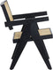 Light & Living Fauteuil 'Morazan' Hout en rotan, kleur Zwart