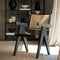 Light & Living Fauteuil 'Morazan' Hout en rotan, kleur Zwart