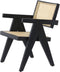 Light & Living Fauteuil 'Morazan' Hout en rotan, kleur Zwart