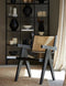 Light & Living Fauteuil 'Morazan' Hout en rotan, kleur Zwart