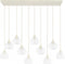 Light&living Hanglamp 10L 120x19x14 cm BISHO glas helder+crème