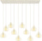 Light&living Hanglamp 10L 120x19x14 cm BISHO glas helder+crème